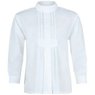 Trachtenland Trachtenhemd 'Samuel' mit Stehkragen für Jungen 48400, Weiß weiß 128