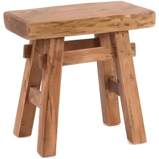 DESIGN DELIGHTS Hocker, Honig, Holz, 45x43x27 cm, Wohnzimmer, Hocker, Sitzhocker