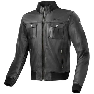 Bogotto Motorradjacke Brooklyn Motorrad Lederjacke reißverschluss schwarz 48