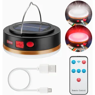 goobay LED-Solar-Campinglampe mit IR-Fernbedienung