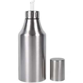 VIFER Ölflasche Edelstahl, Öltopf Ölkanne Edelstahl Öl Flasche Küche Ölbehälter Liquid Spender Flasche für Olivenöl Essig Saucen Silber (1000ML)