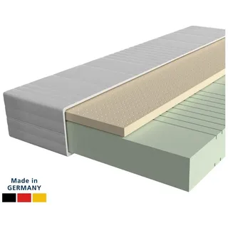 AM Qualitätsmatratzen - Latex-Matratze 100x200cm - H3 - Hochwertige Matratze mit 4cm Latex-Auflage - 20cm Höhe - Made in Germany