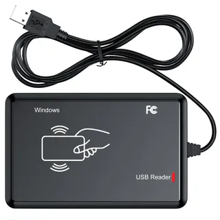 Ajfwm RFID-Leser, 125 kHz/13,56 MHz, Dual-Frequenz-RFID-Scanner, liest 1326 Familien-Näherungskarten und EM4100 ID IC NFC Karte Zugangskontrollsystem wieder zu Hause