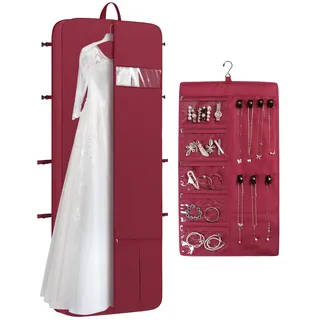 Univivi Kleidersack Lang 182cm Kleidersäcke mit 4 Reißverschluss Taschen