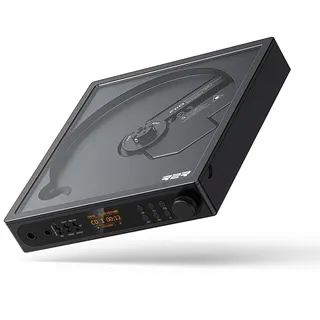 FiiO DM15 R2R Tragbarer CD-Player, HiFi-USB-DAC und Bluetooth 5.4-Sender, HD-Display, 3,5 mm und 4,4 mm symmetrischer Ausgang, 7-Stunden-Akku, Schwarz