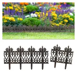 DEUBA Rasenkante Kunststoff UV-beständig Erdspieß wetterfest Beetumrandung Beeteinfassung Messing Optik 1,90-15,20m 3,80m - Deuba