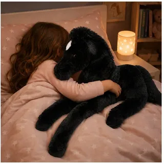 Sweety-Toys Kuscheltier Sweety Toys 10967 Fohlen Kuscheltier Pferd schwarz 90 cm, Plüschpferd schwarz