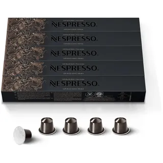 NESPRESSO ORIGINAL Ispirazione Roma, Mittlere Röstung, Kompatibel mit ORIGINAL Kaffeemaschinen, Kapsel Set aus 50 Kaffeekapseln