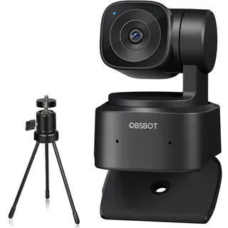 OBSBOT Tiny SE Webcam für PC, Full HD 1080P 100FPS USB-Webcam mit AI-Tracking, Mikrofon, Stativ, gestaffeltem HDR, Dual-ISO, Plug&Play-Streaming-Kamera für Laptop/Desktop, Videoanrufe, Konferenzen