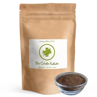 Bio Criollo Kakaopulver | 250 g roh | Kakao-Alternative | 100 % BIO, VEGAN, PUR