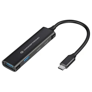 Conceptronic HUBBIES12B 4-Port USB 3.2 Gen 1 Hub, USB-C-Anschluss