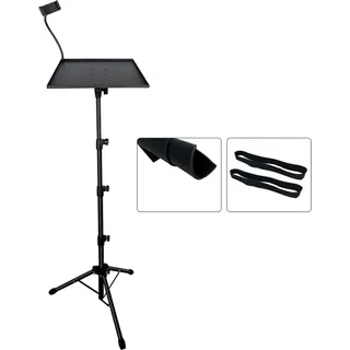 Projektor-Bodenständer, Laptop-Computer-Stativ, Musik-Score-Live-Übertragungsstativ, höhenverstellbar, 1,6 m Bodenständer + Handy-Schlauchklemme