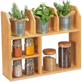 Relaxdays Küchen-Organizer natur 55,0 x 16,0 x 45,5 cm