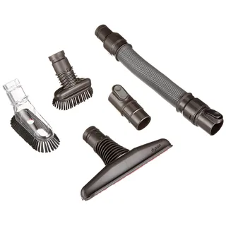 Dyson Akkusauger Zubehör-Set mit Extra-hart & Extra-soft Bürste, breiter Polsterdüse & Verlängerungs-Schlauch für Dyson Akku- bzw. Handstaubsauger V6, DC62 & DC43H , Praktisches Staubsauger-Zubehör