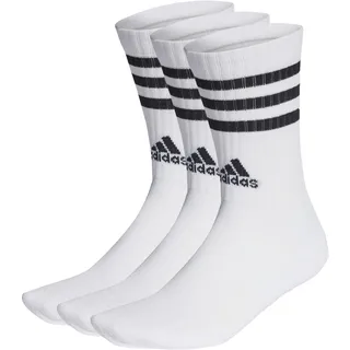 adidas 3-Streifen Cushioned Crew Socken 3 Paar White / Black 19-21
