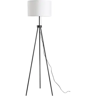 Homcom Stehlampe E27 Stahl Polyester 37 x 37 x 152cm Schwarz Weiß