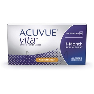 Acuvue Vita for Astigmatism 6 St. / 8.60 BC / 14.50 DIA / -1.75 DPT / -0.75 CYL / 180° AX