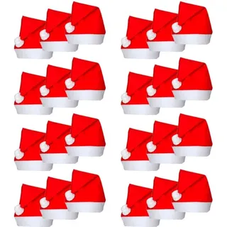 vidaXL Weichnachtsmannmützen 24 Stk.