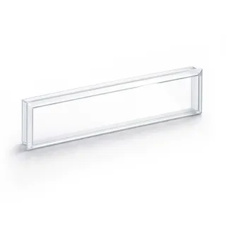 Wiltec Namensschild Abdeckung Briefkasten mit Stanzmaß 69,1 X 17,2 mm für 73 X 21 mm Namensschild, Ersatzteil für Standbriefkasten und Wandbriefkasten