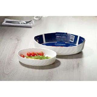 Ritzenhoff & Breker Auflaufformen-Set "TRIANON" 2-teilig weiß Opal Glas (Smart Cusine) Luminarc