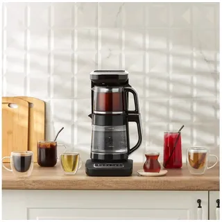 KARACA Caysever Robotea Pro 4 in 1 sprechende automatische Glas-Tee- und Filterkaffee Brühmaschine