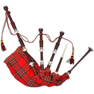 vidaXL Schottischer Great Highland Dudelsack Red Royal Steward Tartan