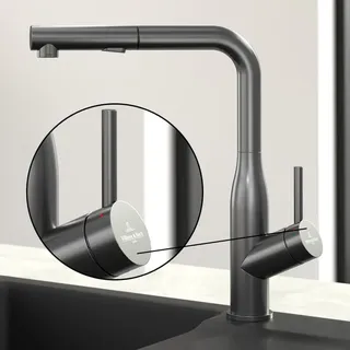 Villeroy & Boch Subway Style Shower Einhebel-Küchenarmatur Anthrazit