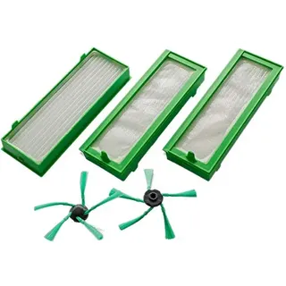Remingtape ZubehöR Set für Kobold VR200 & VR300 Vakuum Roboter - 3X HEPA Filter & 2X Seiten BüRsten