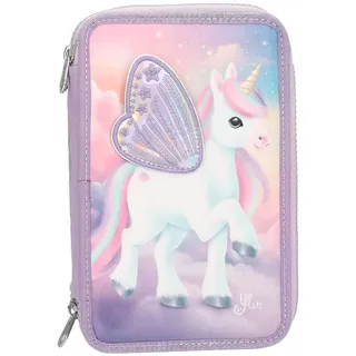 DEPESCHE 13417 Ylvi 3 Fach Federtasche mit appliziertem Flügel