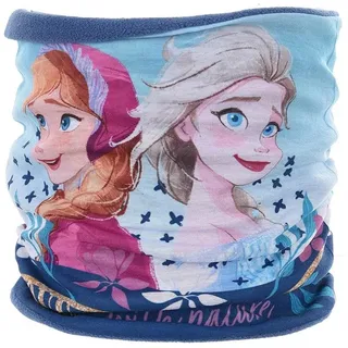 Sun City Frozen - Die Eiskönigin Schal Kinder | Loop | Geschenke für Mädchen | Schlauchschal | Anna und Elsa | Rundschal | Winter | gefüttert mit Fleece | Halstuch (Blau)