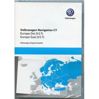 Volkswagen 1T0051859AR Navigation DVD Kartendaten Europa-Ost V17 Navigationssystem *** nur für RNS510/RNS810 *** nur für Plattform CY *** Kompatibilität VORAB prüfen! ***