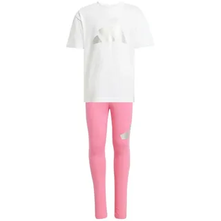 adidas Mädchen Set LG GLAM SET JC7524 122 - White/Silver Met. - 122
