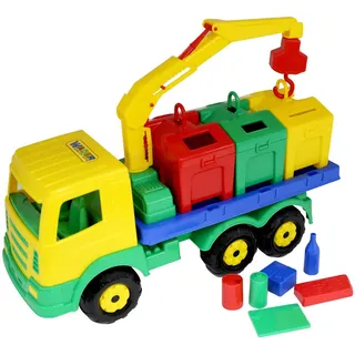 WADER QUALITY TOYS Spielzeug-Müllwagen Super Truck Container Lastwagen LKW 42 cm bunt