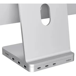 Inateck USB C Hub für iMac, Docking Station Kompatibel mit iMac 24 Zoll 2021/2023, USB 3.2 Gen 2, 8-in-1 Aluminium USB Hub mit NVMe SSD-Gehäuse - Silber