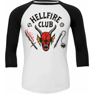 Stranger Things 4 - Hellfire Club (Unisex Raglan) Longsleeve White - M