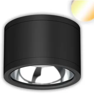 ISOLED LED Deckenaufbaustrahler IP65 schwarz 25W ColorSwitch 3000|4000|5000K, dimmba