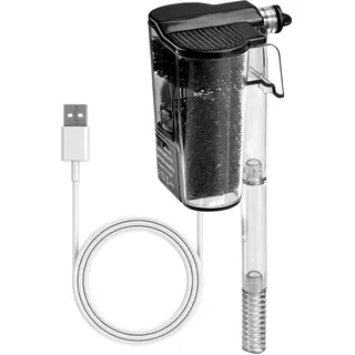 Aquarien Außenfilter, Mini Aquarienfilter mit Leisem Wasserfall-Filtersystem und Einstellbarem Wasserdurchfluss, Wasserfall Hang on Filter für Süß- und Salzwasser