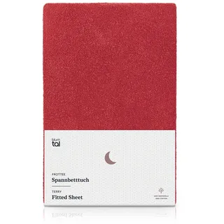 Blumtal Spannbettlaken Frottee 180 x 200 cm rot 2 St.