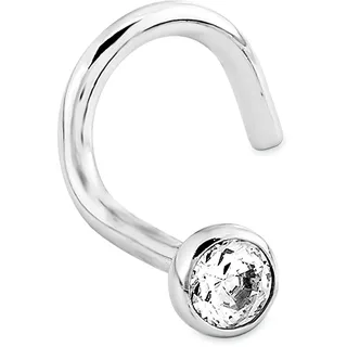 Amor Nasenpiercing 925 Sterling Silber Damen Piercingschmuck, mit Zirkonia synth., 1,4 cm, Silber, Kommt in Schmuck Geschenk Box, 9037292