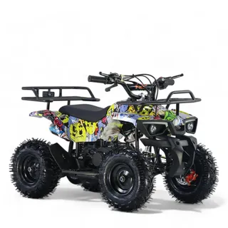 KXD M8 E-Starter 6" 49ccm 2T Quad Mini ATV Miniquad Benzinmotor Kinderquad Kinder Enduro Pocketquad Graffiti