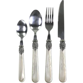 Linas Besteck Antique Champagner mit Silber Deko 4er Satz von Chic Antique