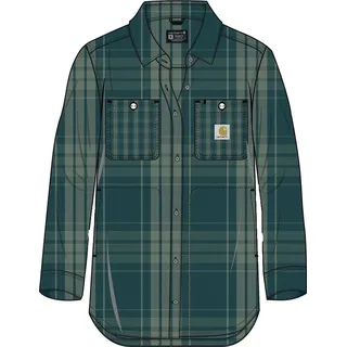 CARHARTT Plaid Loose-Fit, Hemd Damen | Grün/Dunkelblau - XL