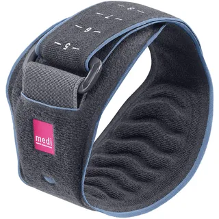 medi Epibrace – Effektive Epicondylitis Spange zur Entlastung der Sehnenansätze – Beidseitig tragbare Ellenbogenbandage bei Tennisarm & Golferarm – Komfortable Tennisarm Bandage – Unisex, Grau/Blau