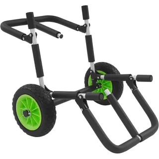 Akuoyiexemye 10 Zoll Kajakwagen, Transport Trolley für Kajak Kanu SUP Camping, Surfboard Alu Transportwagen Robuster Bootswagen bis 80 kg Tragkraft (Grün)