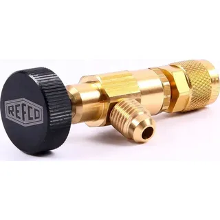 REFCO Schraderventildurchgangsöffner A-38010 1/4" SAE x 1/4" SAE - Schwarz