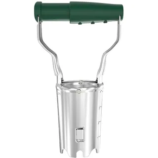 FLORA GUARD Blumenzwiebelpflanzer mit Auslöseautomatik & Tiefenskala | Robuster Zwiebelpflanzer aus Stahl mit Rostschutzbeschichtung für schnelles Pflanzen von Blumenzwiebeln im Garten