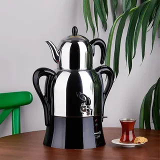 Korkmaz A341-04 Caykolik Electrical Samovar, schwarz