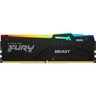 Kingston FURY Beast RGB schwarz DIMM Kit 32GB, DDR5-6000, CL30-36-36, on-die ECC (KF560C30BBAK2-32)