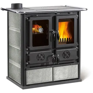La Nordica-Extraflame LaNordica Küchenherd ROSETTA Sinistra Natursteinverkleidung serpentino 72 kW