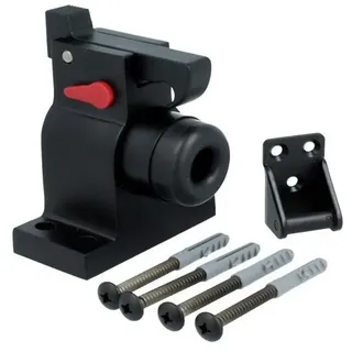 MS Beschläge Türfeststeller Schwarz Türstopper Feststellfunktion Gummipuffer